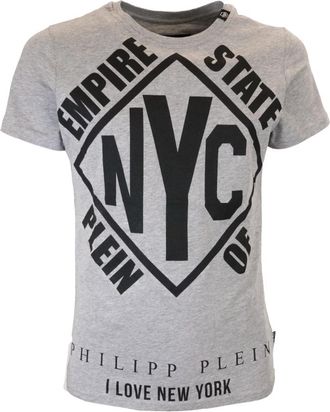Philipp Plein Hector T-Shirt - Heren - T-shirts - Grijs - XL - Katoen - Tops
