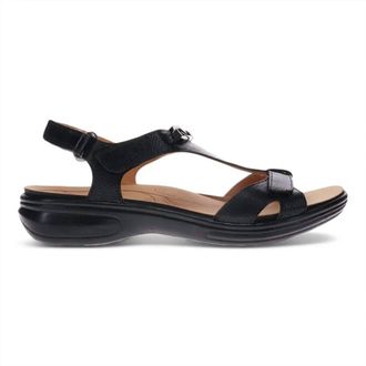 Revere Comfort Shoes Womens Santa Clara Adjustable Back-Strap Sandal In Black Pebble