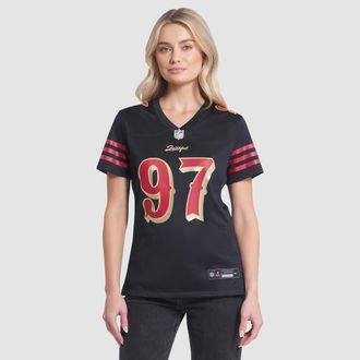 Nike Nick Bosa San Francisco 49ers Rivalries Collection Womens Nike Womens NFL Game Jersey in Black | 67NW0G5Z9BF-00E