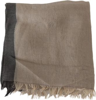 Costume National Katoenen Sjaal - Dames - Sjaals - Beige - ONE Size - Katoen - Accessoires
