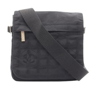 Chanel Pre-owned Cross Body Bags, female, Black, Size: ONE SIZE Pre-owned New Travel Line Nylon Canvas Shoulder Bag