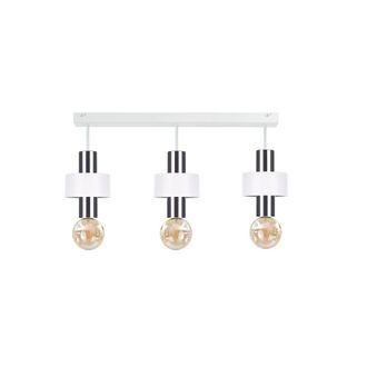Netlighting Unica Ceiling Spotlight Bar White Silver 60cm 3x E27