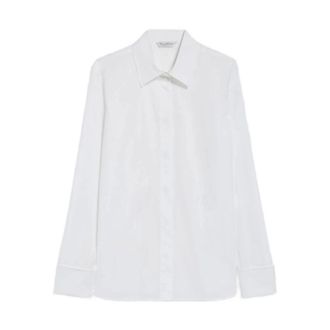 Max Mara Dames, Blouses & Shirts, Wit, Maat: XS Katoen