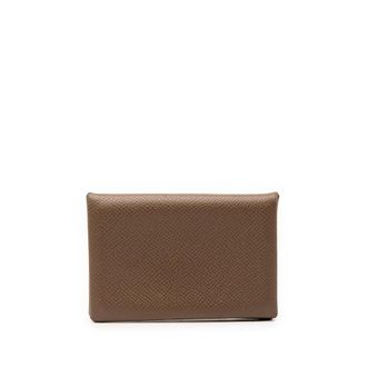 Herm&egrave;s Pre-owned Hermes Epsom Calvi Card Holder Ladies OLXX3R31W874M2I5