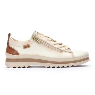 Pikolinos Womens Womens Nata White Leather Laces & Zipper Trainers - Vigo - Size EU 41