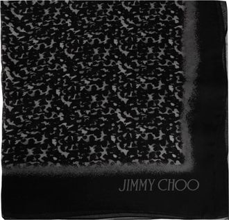 Jimmy Choo London Zijden sjaal - Dames - Accessoires - Zwart - Maat: ONE Size Zijde