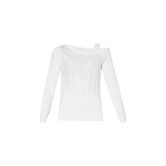 Liu Jo Dames, Truien, Wit, Maat: M Viscose