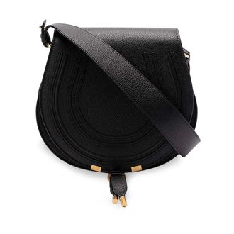 Chlo&eacute; Cross Body Bags, female, Black, Size: ONE SIZE Marcie Saddle Bag