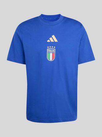 adidas Regular Fit T-Shirt mit Italia Detail in Blau, Gr&ouml;&szlig;e XXL