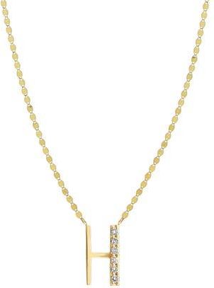 Lana Jewelry 14K Gold Initial Pendant Necklace in Yellow Gold-H at Nordstrom Rack, Size 18 In