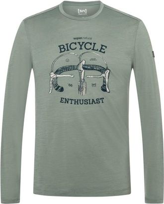 super.natural Bike Enthusiast L/S Merinolongsleeve f&uuml;r Herren | gr&uuml;n