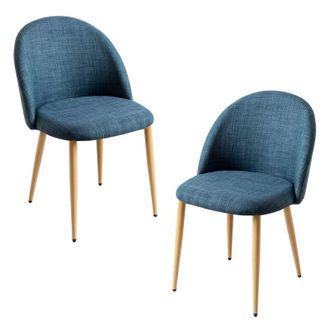 Regalos Miguel Packs Sillas Comedor - Pack 2 Sillas Vint Tela - Azul Marino