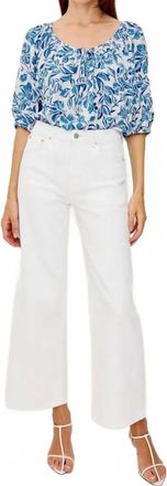 Rails Kirstie Raglan Sleeves Blouse In Azure Jasmine