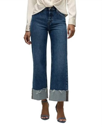 Hudson Rosie Wide Leg Ankle Cuff Jeans In Mallorca