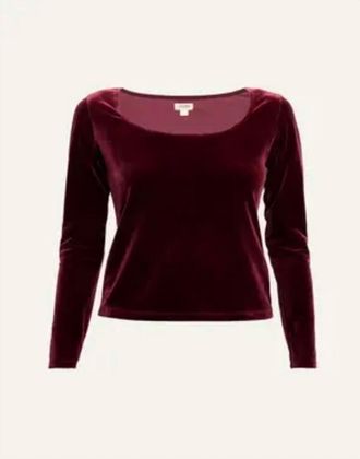 L'agence Jelena Long-Sleeve Top In Dark Port
