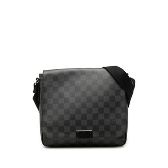 Louis Vuitton Damier Graphite Black Pvc Messenger Bag Shoulder Bag (Pre-Owned)