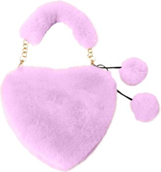 Generic Fashion Headband Matching Bags Color Shoulder Bag Heart Shape Handbag Valentine Day Love Bag Shoulder Handbag with Multiple Compartments (E, One Size)