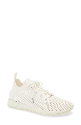 Jimmy Choo London Veles Faux Pearl Knit Sneaker in Latte Mix at Nordstrom, Size 10.5Us