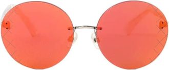 Chanel Pre-owned Ch 4216 Mirrored Zonnebrillen - Dames - Vintage Accessoires - Rood - ONE Size - Vintage
