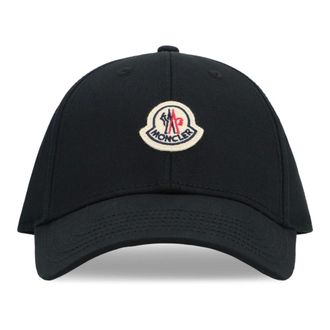 Moncler Caps, female, Black, Size: ONE SIZE Baseball Cap in Gabardine