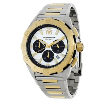 Technomarine Seven Seas Chronograph GMT Quartz Silver Dial Mens Watch TM-725034