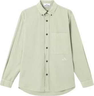 Stone Island Comfort-fit Overshirt - Heren - Casual Overhemden - Groen - M - Katoen - Overhemden