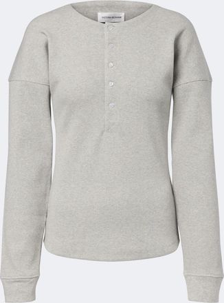 Victoria Beckham Top acanalado Hazel de algod&oacute;n