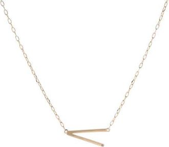 Alex and Ani Gold Elongated Initial Pendant Necklace in Gold - V at Nordstrom