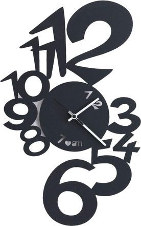 Arti & Mestieri Reloj de pared acero negro &oslash;50 cm