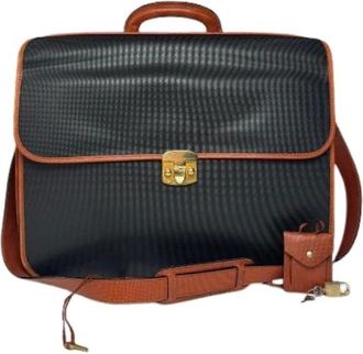 Bottega Veneta Pre-owned Handbags, female, Black, Size: ONE SIZE Pre-owned Canvas Shoulder Bag
