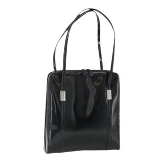 Gucci Pre-owned Tote Bags, female, Black, Size: ONE SIZE Pre-owned Patent Leather Tote Bag