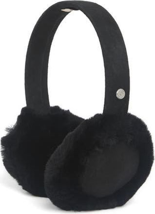 UGG Genuine Shearling Earmuffs in Black at Nordstrom Rack