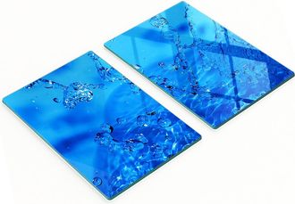 OEM Tablas De Servir De Cristal Para Cocina Con Gr&aacute;fico De Gotas De Agua, 2x40x52 Cm