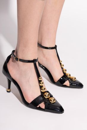 Chlo&eacute; Cleia Leather Heeled Shoes, Womens, Black