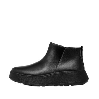 FitFlop Fitflop F-Mode Leather Flatform All Black GM2-090-050 Womens