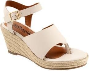 Softwalk Hilo Ankle Strap Espadrille Platform Wedge Sandal in Ivory at Nordstrom Rack, Size 10.5