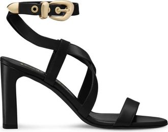 Stuart Weitzman Maven Block 85 - Dames - Sandalen met hakken - Zwart - 37 EU - Schoenen
