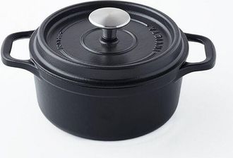 Invicta Cacerola Redonda De Hierro Fundido Esmaltado 22cm Negro - 402221