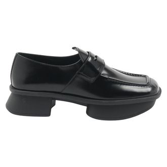 Prada Equal Brushed Leather Loafers - male - Prada - Loafers - Black - 6 UK - Shoes