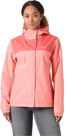 Helly Hansen Rain Jacket Womens Coat Coral Almond : LG, Polyamide