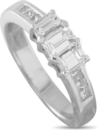 Luxury Bazaar 18K White Gold 1.0ct Diamond Ring MF35-070126