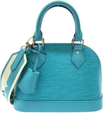 Louis Vuitton Pre-owned Alma BB Epi Bag - Dames - Vintage Mini Tas - Blauw - ONE Size - Leer - Vintage