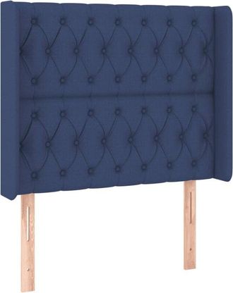 vidaXL Cabecero Con Led De Tela Azul 93x16x118/128 Cm Vidaxl