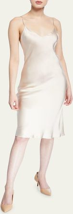 L'agence Jodie V-Neck Silk Slip Dress