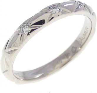Chanel Platinum Platinum 950 Band Ring (Pre-Owned)