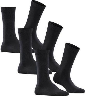 Falke 6-Pack Cotton Blend Crew Socks in Black at Nordstrom, Size 35-38