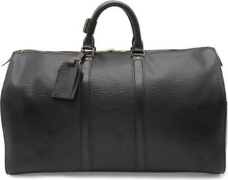 Louis Vuitton Pre-owned Boston bag - Heren - Vintage Weekendtas - Zwart - ONE Size - Leer - Vintage