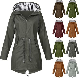 Generic Womens Raincoats Waterproof With Hood Black Y2K Jacket Raincoat For Women Long Waterproof Jackets Women Womens Raincoats Waterproof With Hood Size 18 