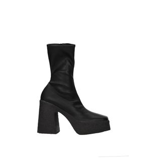Stella McCartney Black Leather Ankle Womens Boots