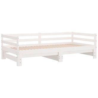 Berkfield Home Pull-out Day Bed White 2x(80x200) cm Solid Wood Pine